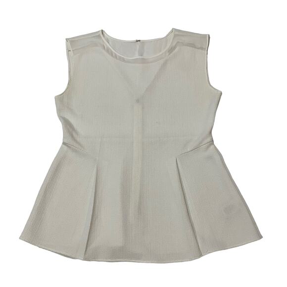 Rebecca Taylor Peplum Top - Ivory - 8 - Picture 1 of 12